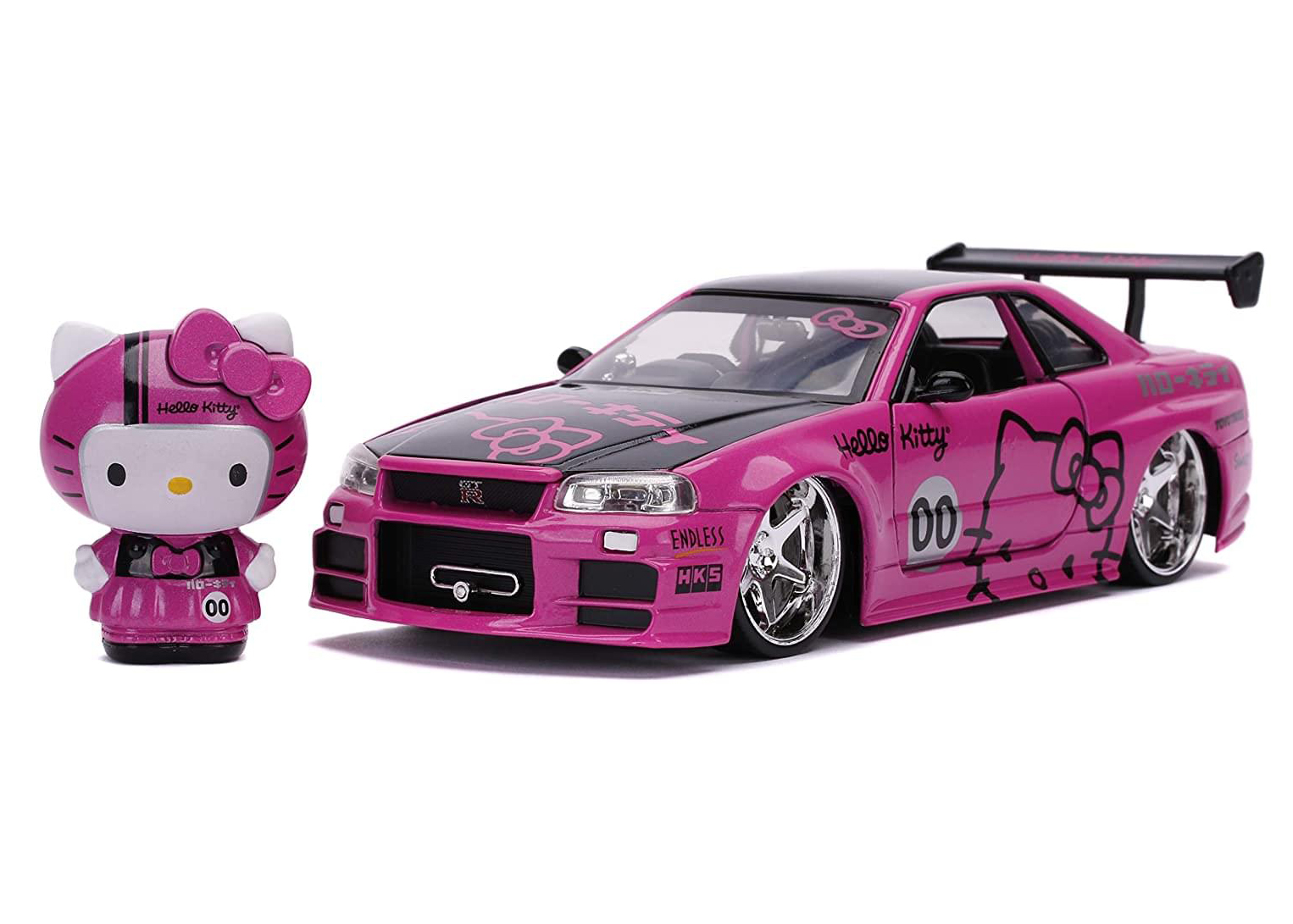 Jada Toys Hello Kitty 2002 Nissan Skyline GT-R (BNR34) 1/24
