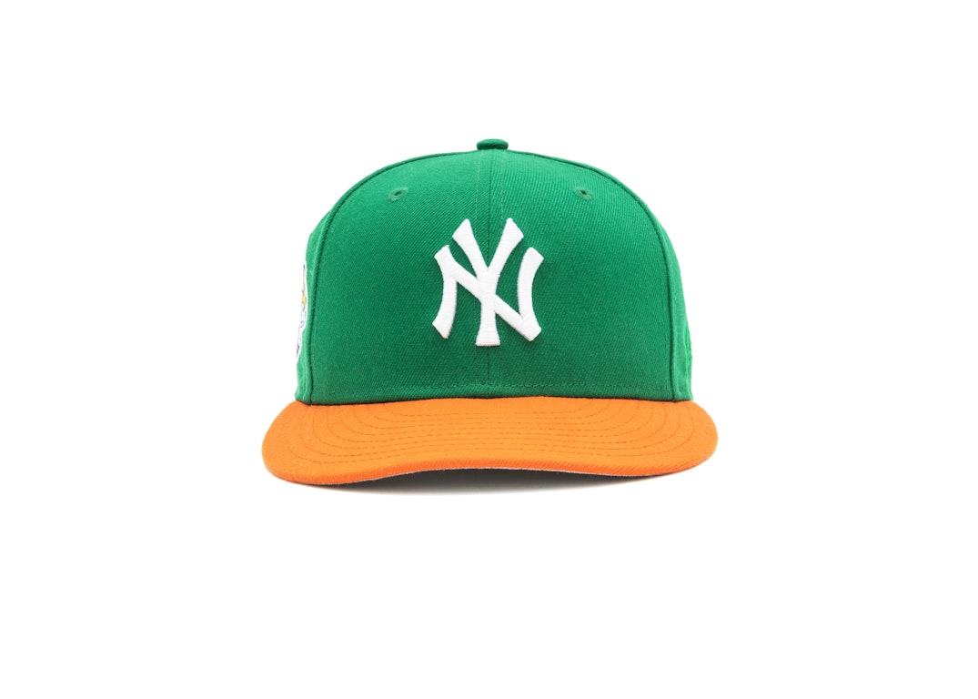 Pre-owned Jae Tips X Hat Club Yankee 5950 Subway Series On Field Fitted Hat Green/orange