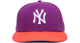 Jae Tips x Hat Club Yankee 5950 Subway Series On Field Fitted Hat Purple/Salmon