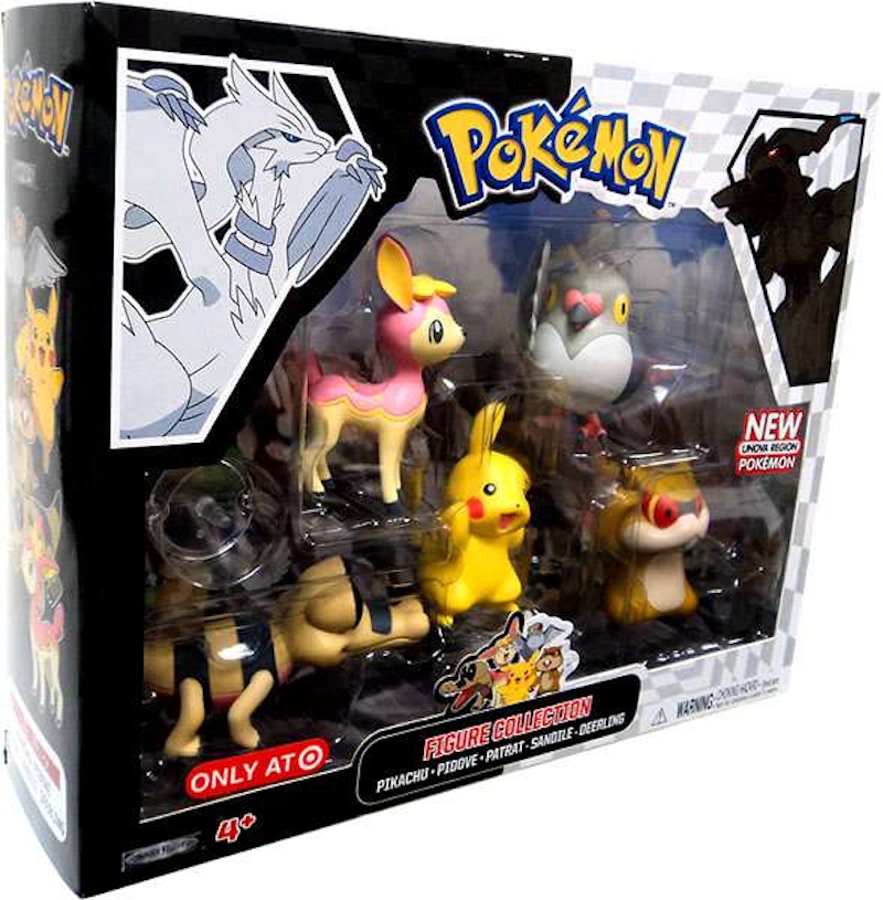 Jakks Pacific Pokemon Black & White Pikachu, Pidove, Patrat, Pink