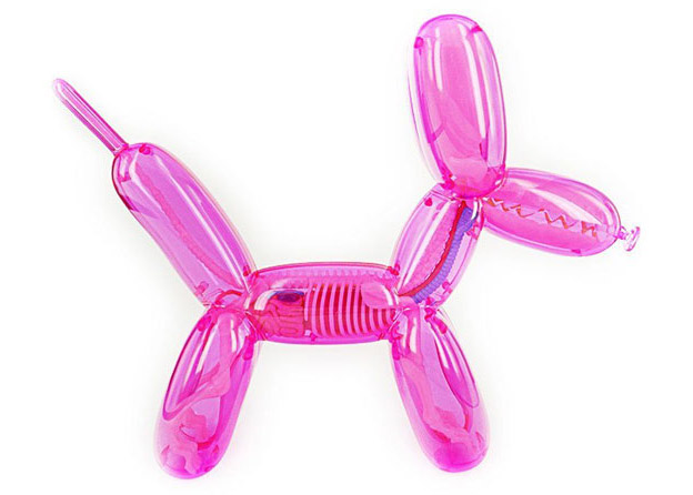 Jason Freeny 4D Master Funny Anatomy Balloon Dog Figure Clear Pink 