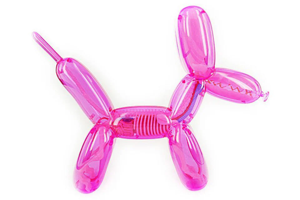 Jason Freeny 4D Master Funny Anatomy Balloon Dog Figure Clear Pink