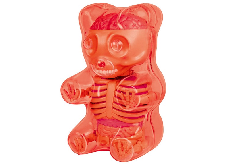 Jason Freeny 4D Master Funny Anatomy Gummy Bear Figure Clear Red