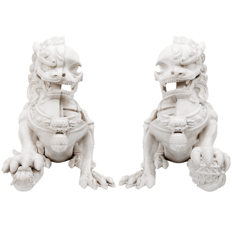 Jason Freeny XXRAY Plus: 8" Foo Dogs (Ivory Set)