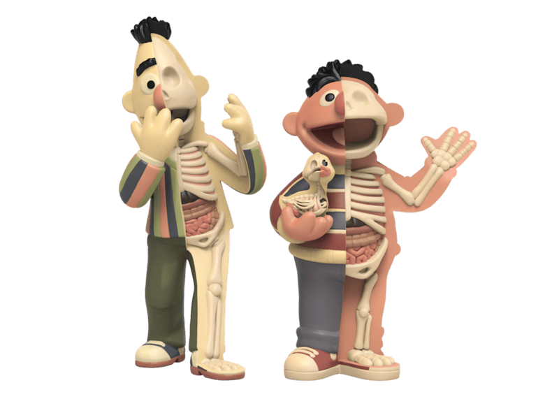 Jason Freeny XXRAY Plus Figur Ernie Bert &, Retro-Ausgabe