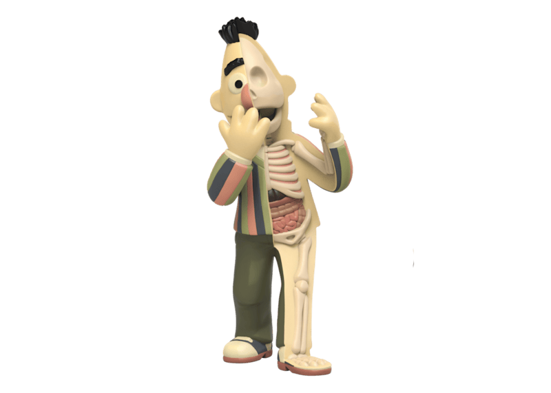 Jason Freeny XXRAY Plus Figur Bert, Retro-Ausgabe