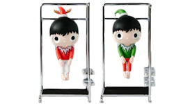 Javier Calleja Little Maurizio X'mas Edition Red Santa Claus & Green Xmas Elf Set Figure