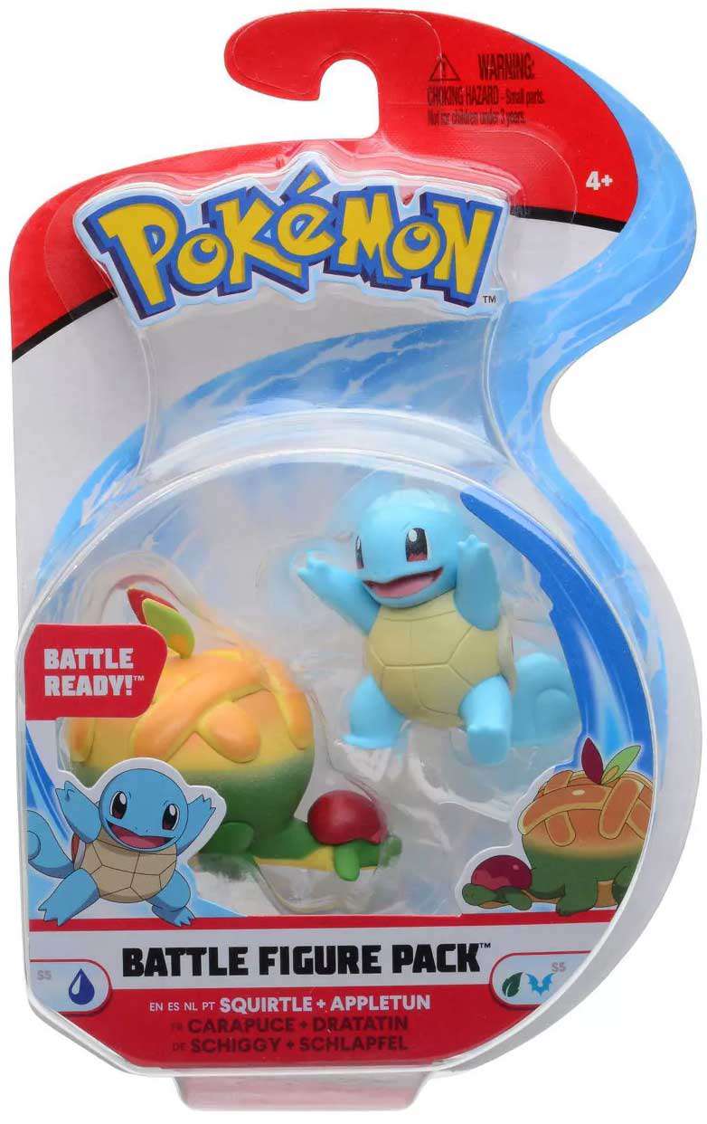 Jazwares Pokemon Battle Figure Squirtle & Appletun Mini Figure