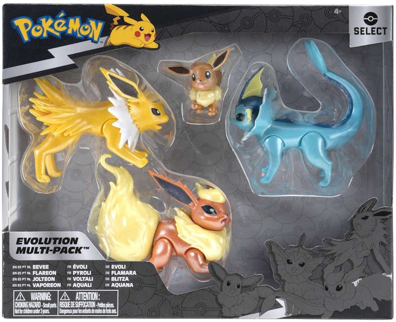 Kit Evoluções Pokémon - Eevee, Flareon, Jolteon e Vaporeon
