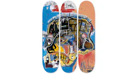 Jean-Michel Basquiat Skull Triptych Skateboard Deck Set Multi