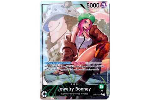 Jewelry Bonney Bandai One Piece Card Game Alt Art Leader Ungraded - US Jewelry Bonney Bandai One Piece Card Game Alt Art Leader Ungraded - US