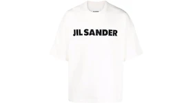 Jil Sander Logo Print Cotton T-shirt Natural/Black