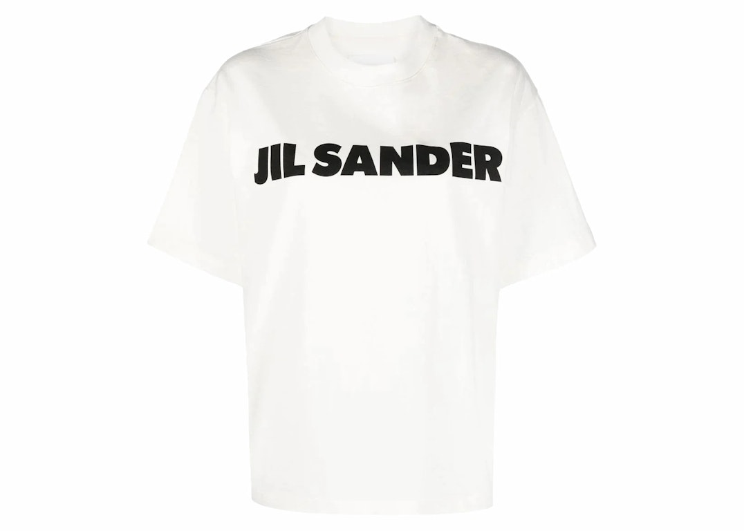 Pre-owned Jil Sander Women's Logo Printed T-shirt Porcelain