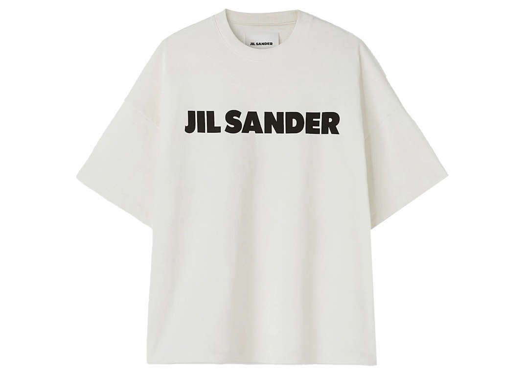 Pre-owned Jil Sander Women's Logo T-shirt Natural
