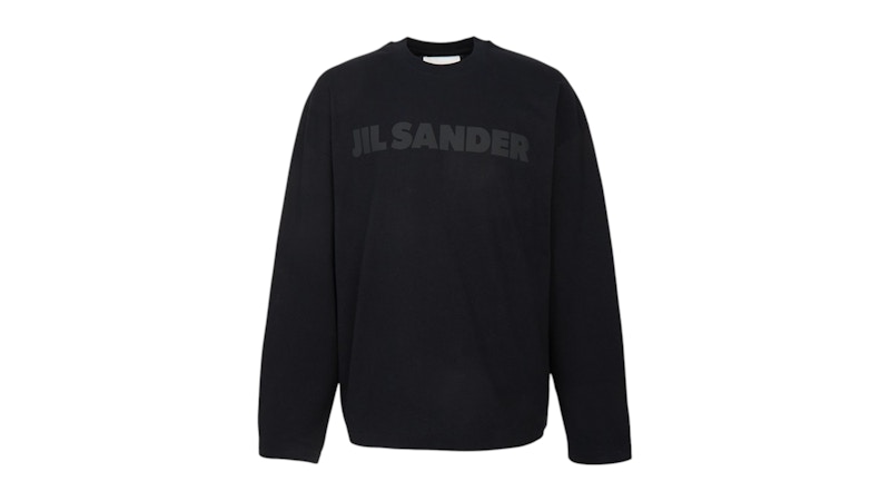 トップス JIL SANDER slde-zip long sleeve T shirts Jil Sander - Men's Long Sleeved T-Shirt 3 Pack in Black