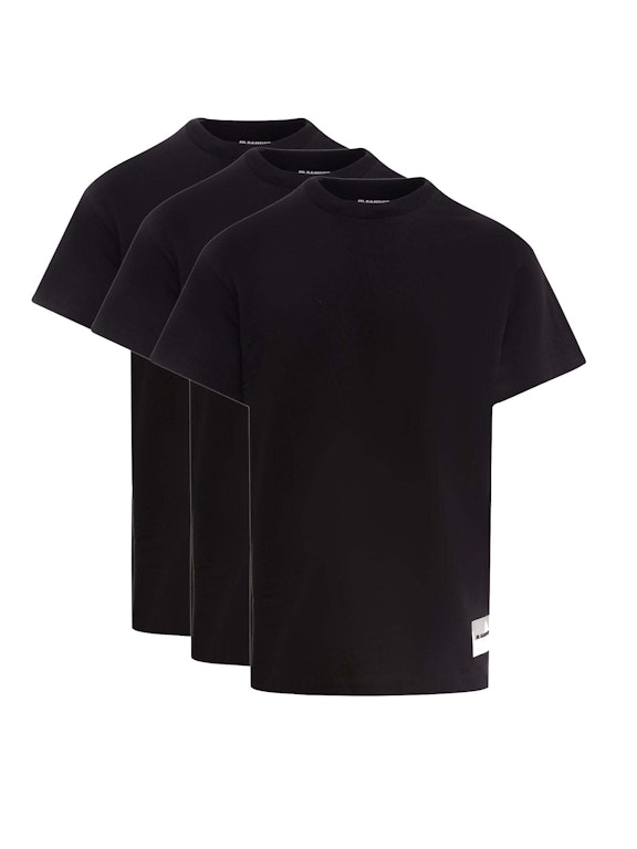 Pre-owned Jil Sander Man Biologic Cotton Logo Label T-shirt Set Black