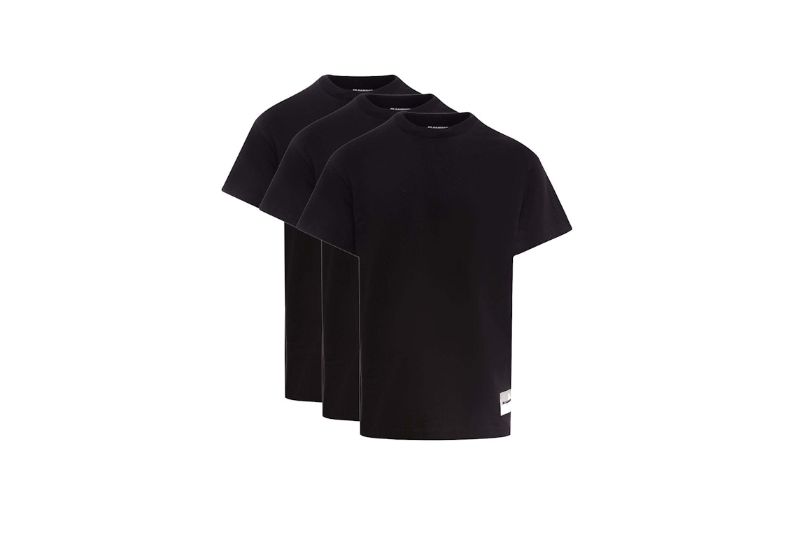 Pre-owned Jil Sander Man Biologic Cotton Logo Label T-shirt Set Black