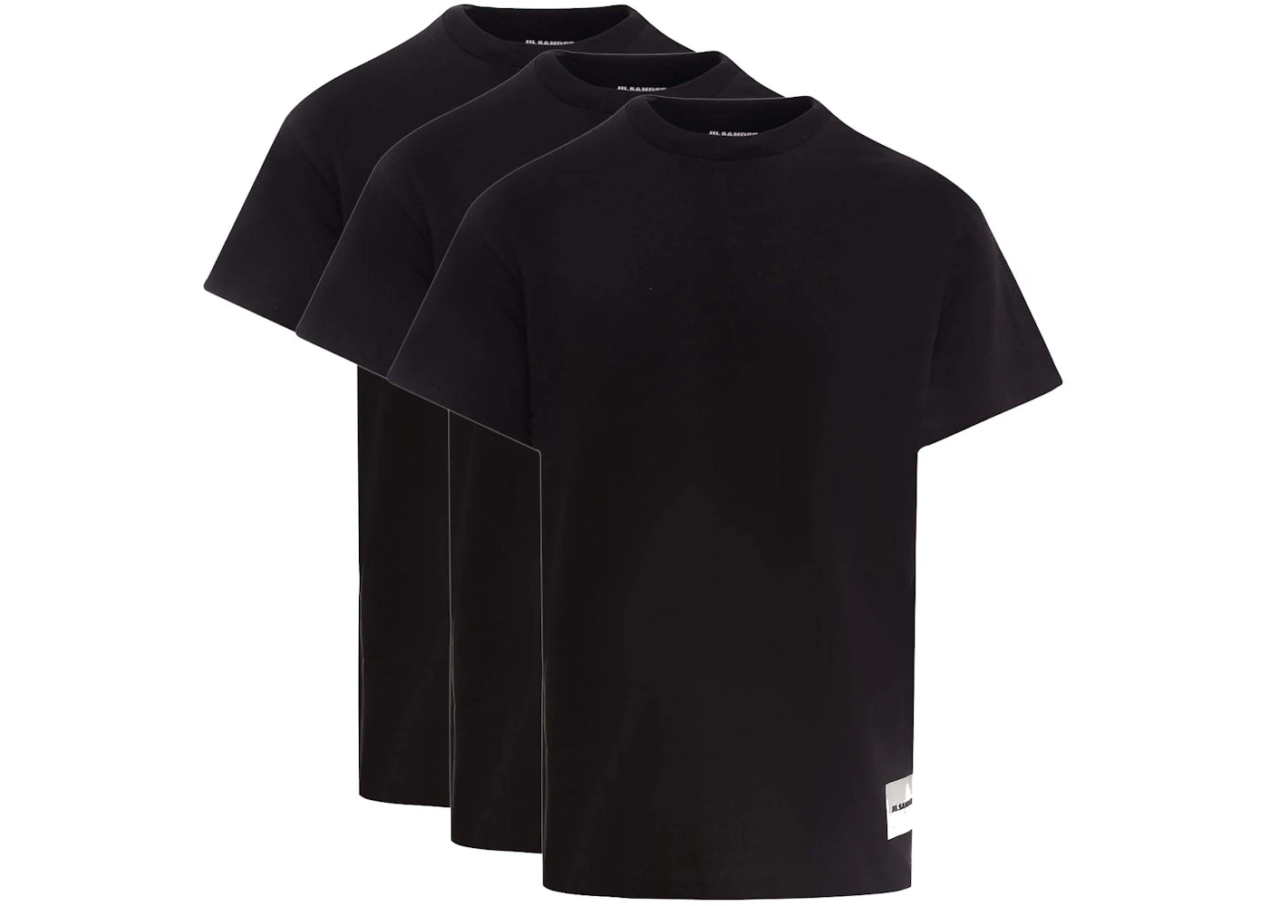 Jil Sander Man Biologic Cotton Logo Label T-Shirt Set Black Men's - GB