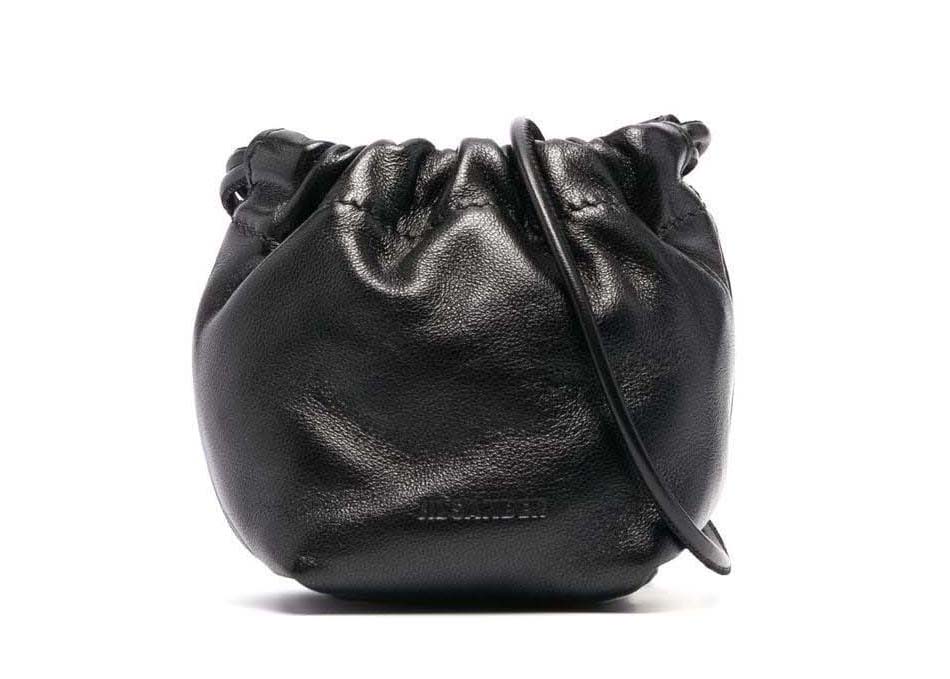 Jil Sander Mini Dumpling Bag Black in Calfsin Leather - US