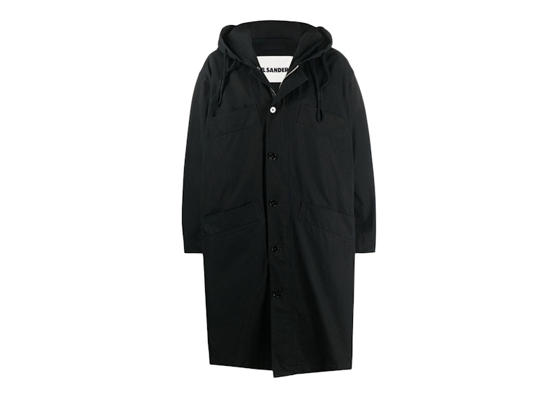 Jil Sander Oversized Hooded Parka Coat Black メンズ - SS22 - JP