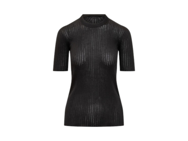 Jil Sander Ribbed Crewneck T-shirt Black - US Jil Sander Ribbed Crewneck T-shirt Black - US