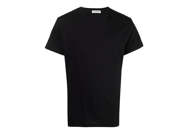 Jil Sander Round Neck Cotton T-shirt Black