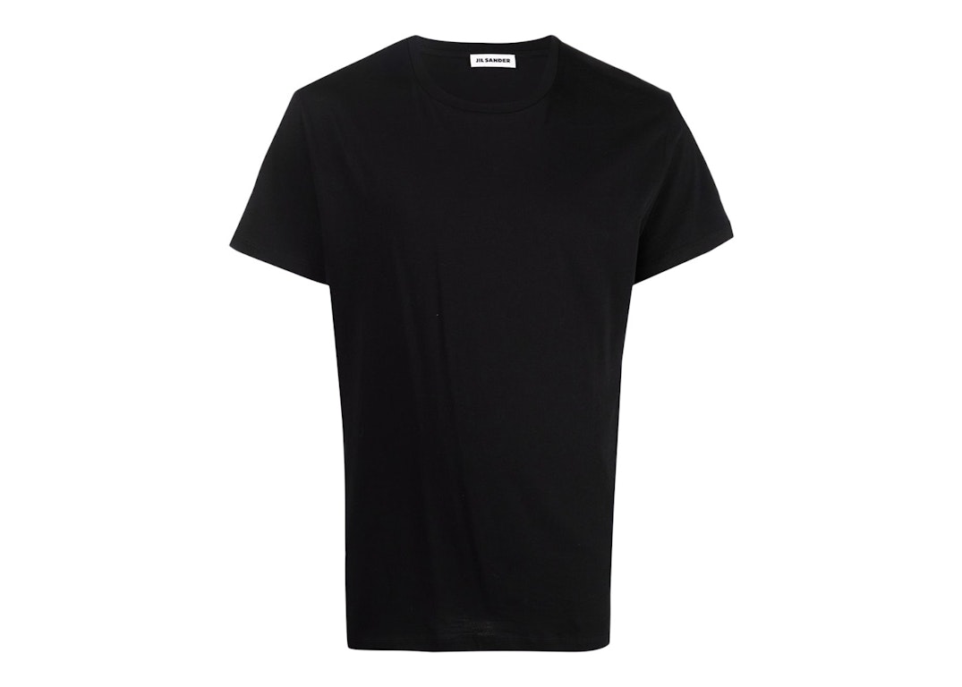Pre-owned Jil Sander Round Neck Cotton T-shirt Black