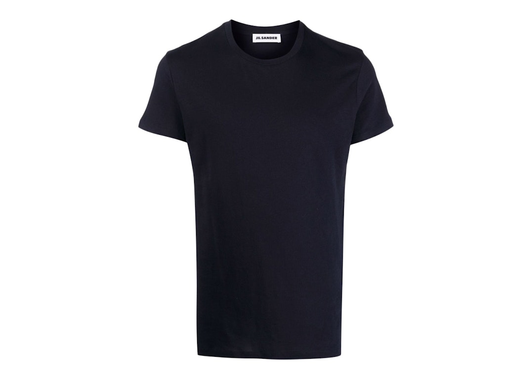 Pre-owned Jil Sander Round Neck Cotton T-shirt Dark Blue