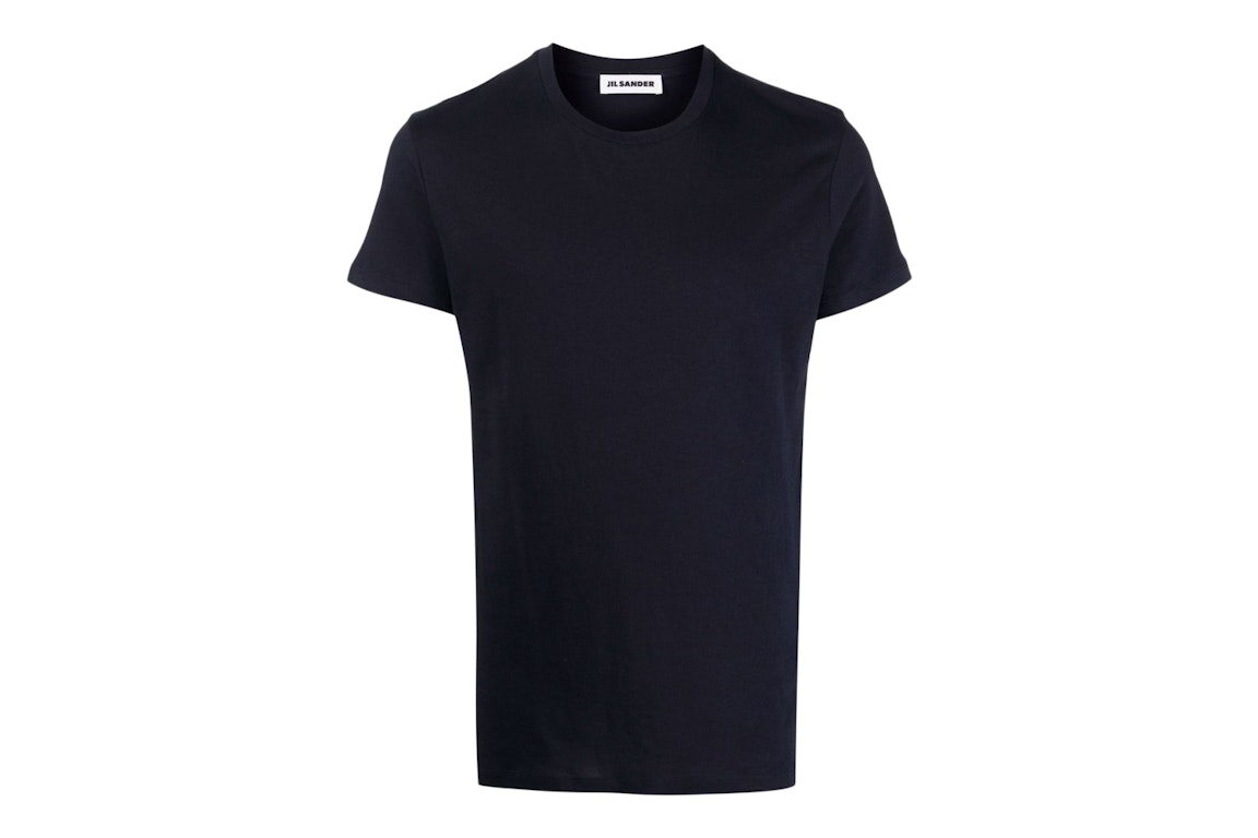 Pre-owned Jil Sander Round Neck Cotton T-shirt Dark Blue