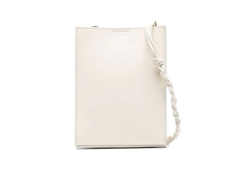 Jil Sander Tangle Small Crossbody Bag Cosmic Latte in Calfsin