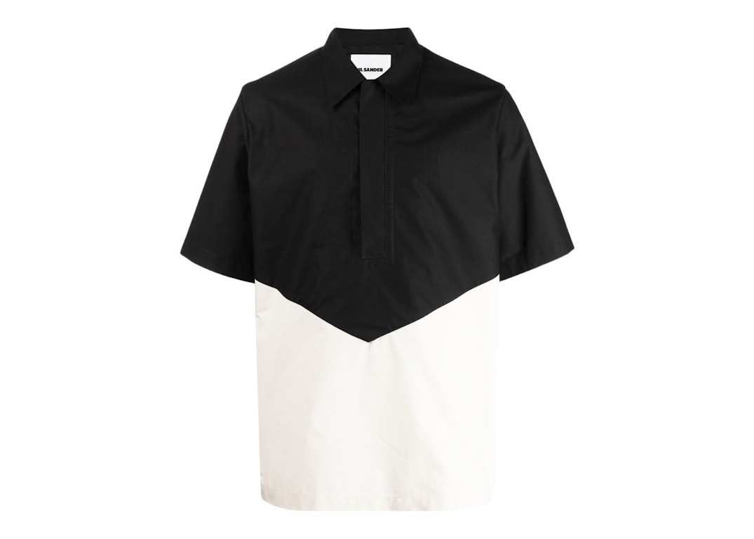 Pre-owned Jil Sander Two Tone Shirt Black/white