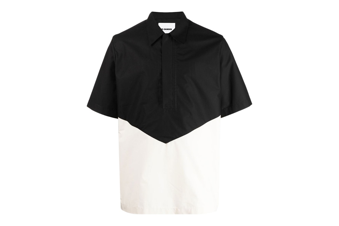 Pre-owned Jil Sander Two Tone Shirt Black/white