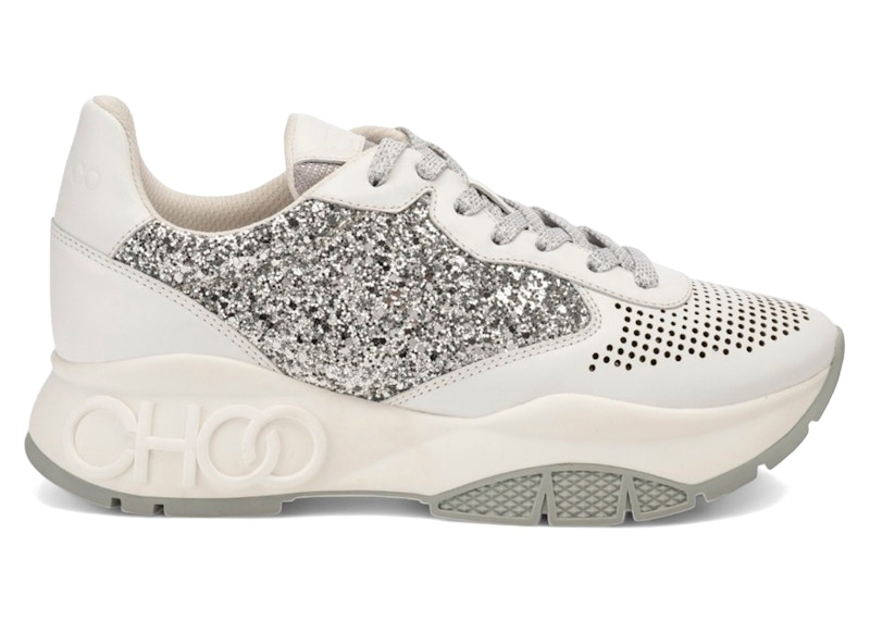 Pre-owned Jimmy Choo Rylie Sneaker Crystal (women's) Sneakers In White/silver