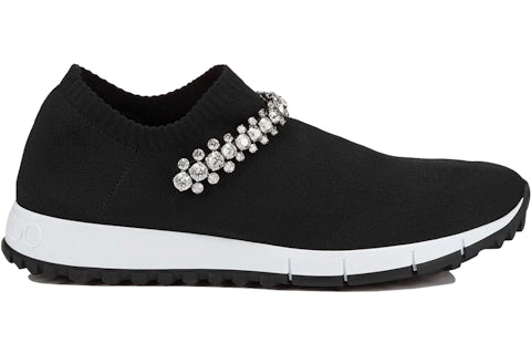 Jimmy Choo Verona Knit Trainers Black Crystal (Women's