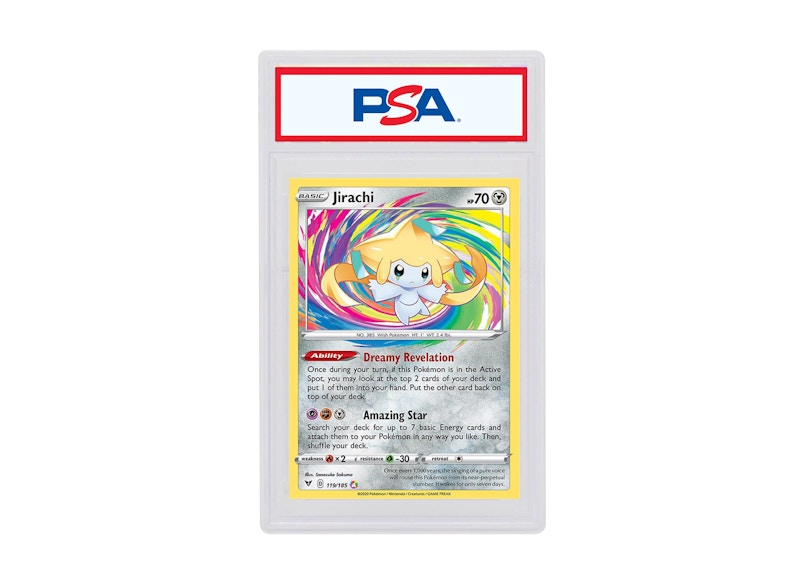 Jirachi 2020 Pokemon Sword Shield Vivid Voltage Amazing Rare 119 185 PSA or BGS Graded 2020 GB