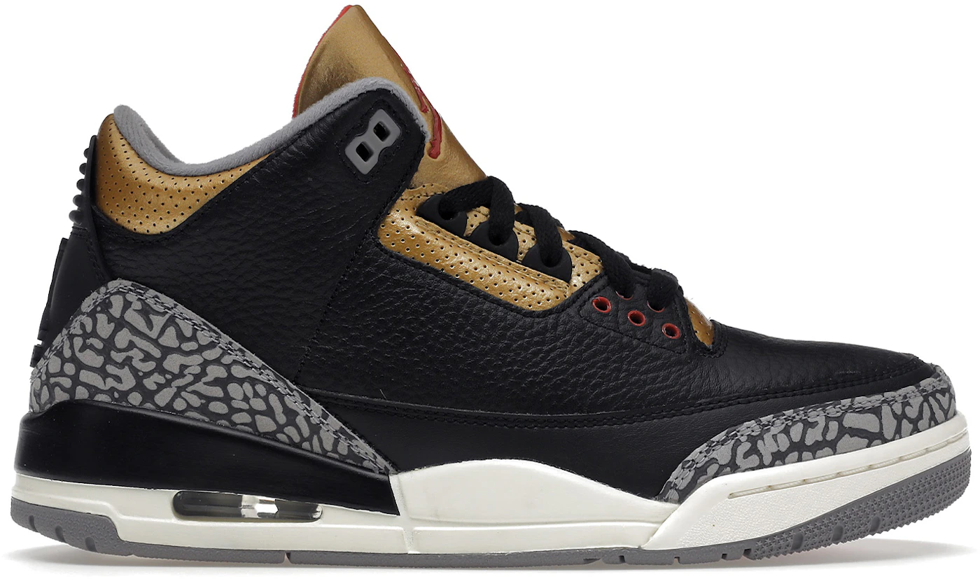 Louis Vuitton Supreme Black Gold Pattern Air Jordan 13 Sneaker