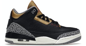 Jordan 3 Retro Black Cement Gold (Women's)