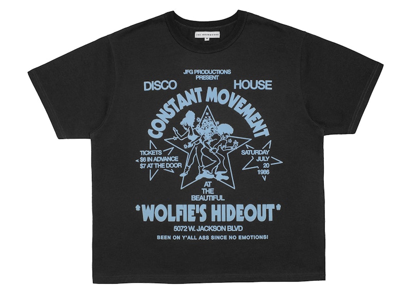 Joe Freshgoods Wolfie's Hideout Tshirt Washed Black Men's FW22 US