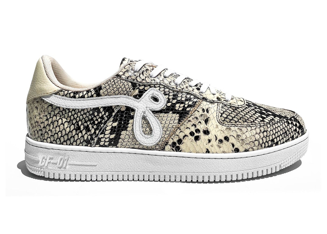 Pre-owned John Geiger Gf-01 Natural Pythoon In Natural Python/white