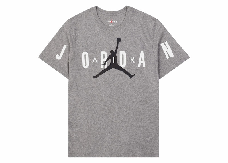 Pre-owned Jordan Men's  Air Stretch Short Sleeve Crew T-shirt In Grey