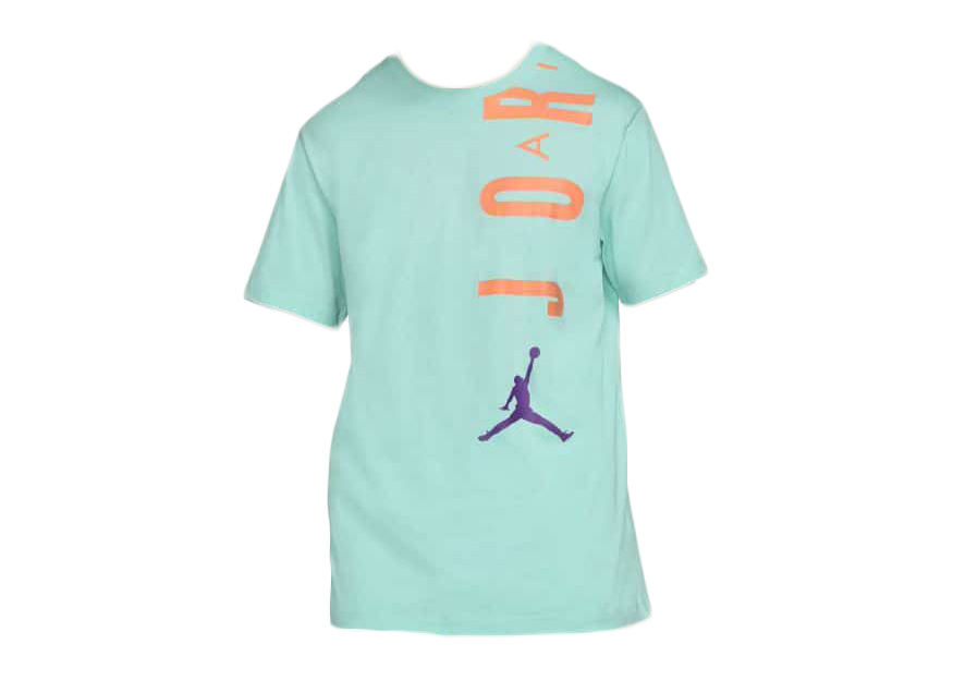 blue and orange jordan shirt