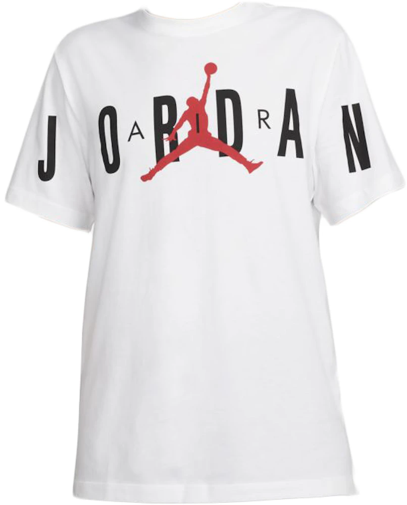 empezar Religioso Globo Jordan Air T-shirt White/Black/Gym Red - ES