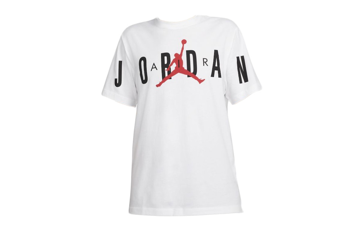 Pre-owned Jordan Air T-shirt White/black/gym Red