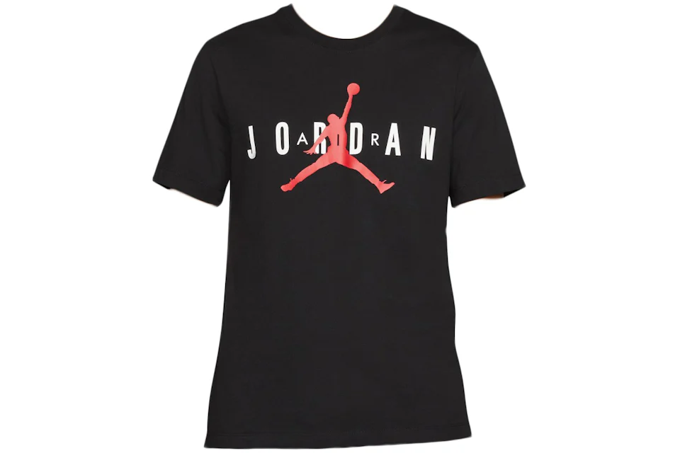 Jordan Air Wordmark T-shirt Black/White/Gym Red