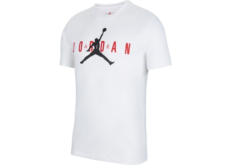 black white and red jordan shirt