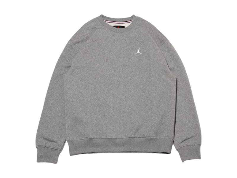 Pre-owned Jordan Men's Brooklyn Fleece Crew Sweatshirt In Gray