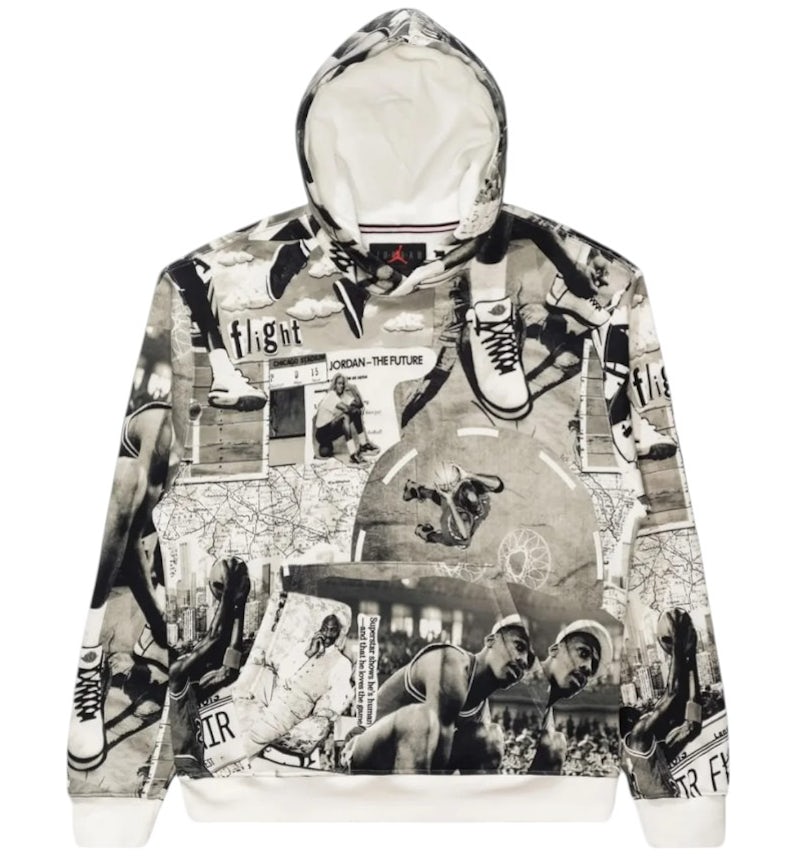 Sudadera con capucha Jordan Brooklyn Fleece estampada en negro