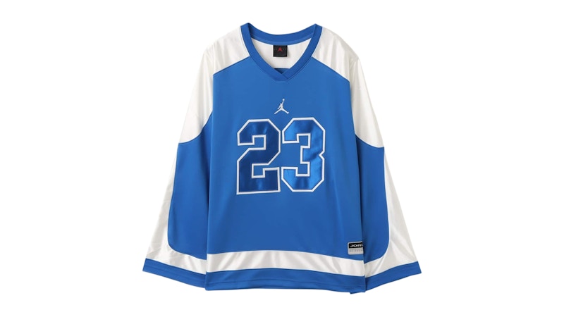 Pre-owned Jordan Men's Brooklyn University Hockey Jersey In Blue/white In Multi