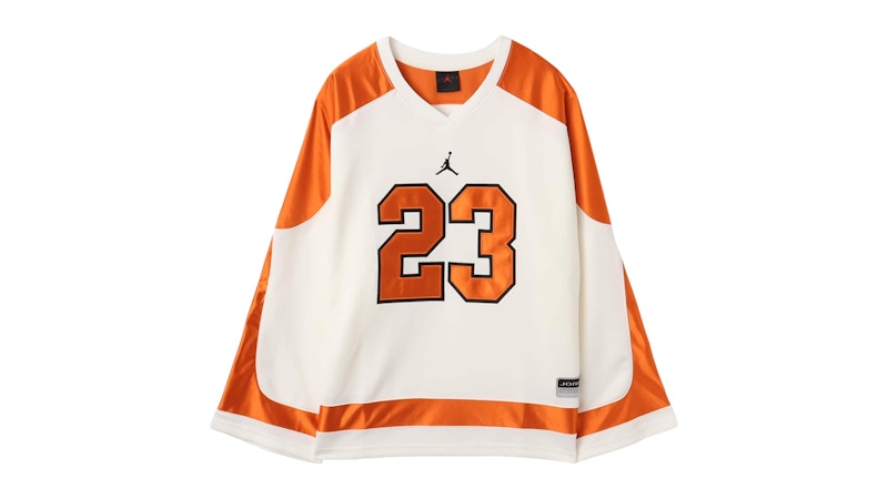 Pre-owned Jordan Men's Brooklyn University Hockey Jersey In Sailong Sleevetarfish/black In Multi