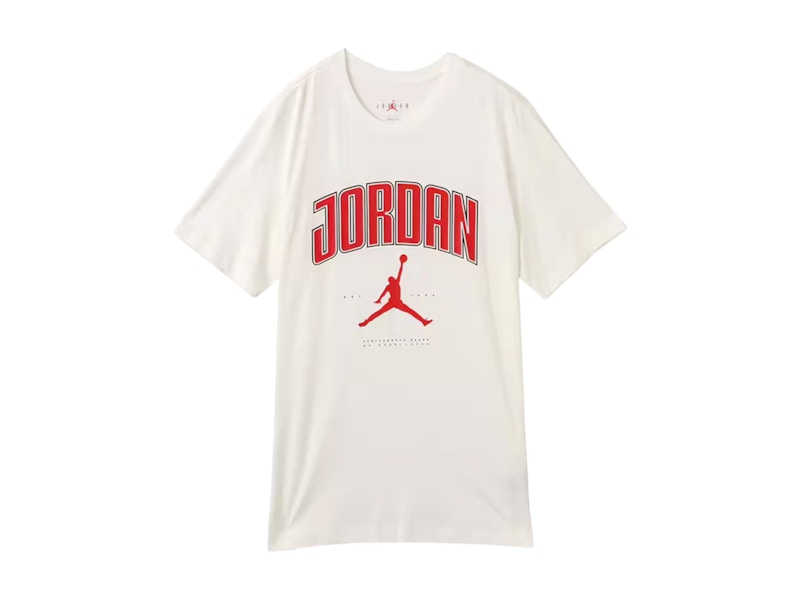 Pre-owned Jordan Men's City 88 Crew T-shirt In White/red